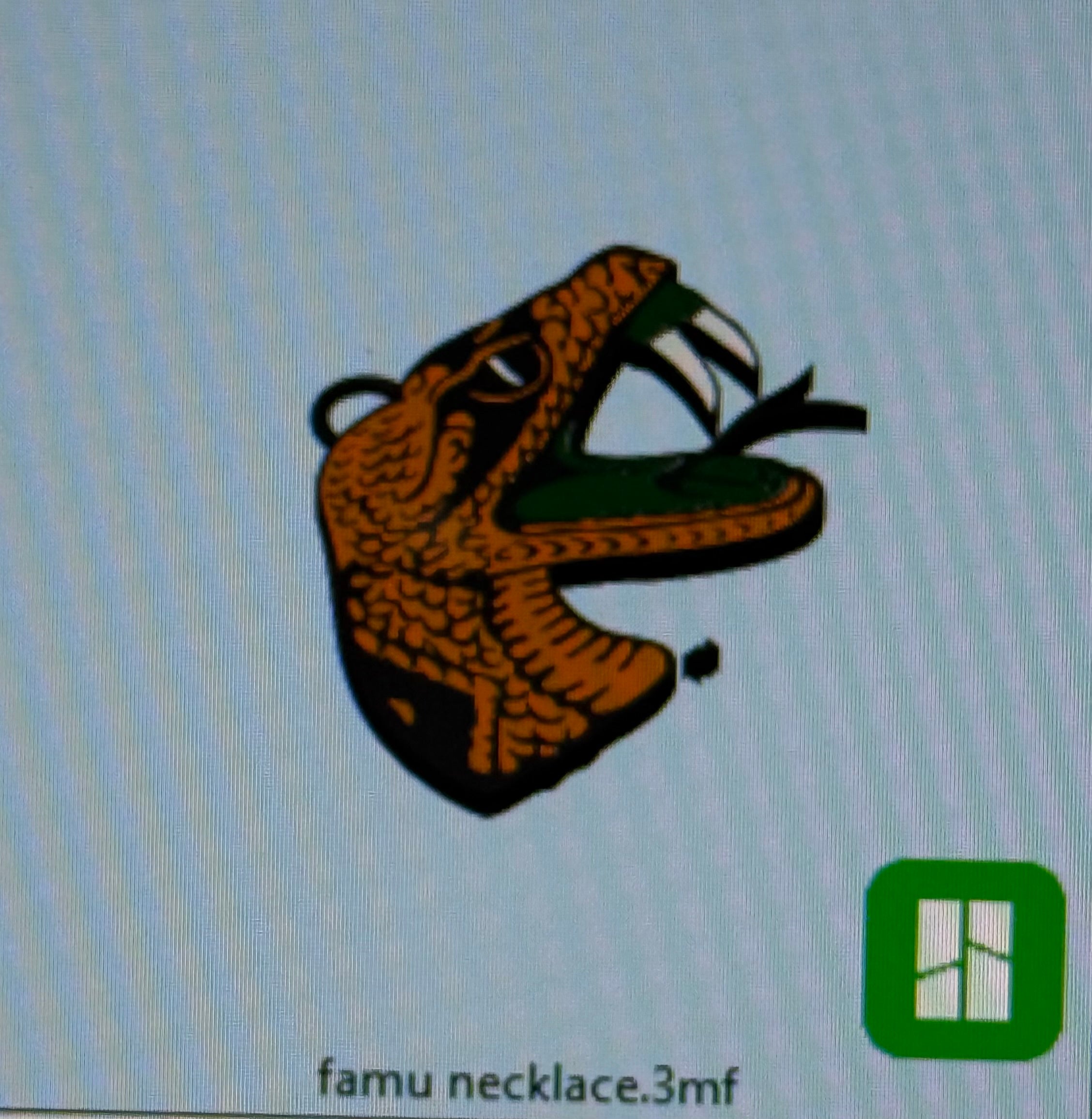 Rattlers Necklace Pendant 3D print file (Copy)