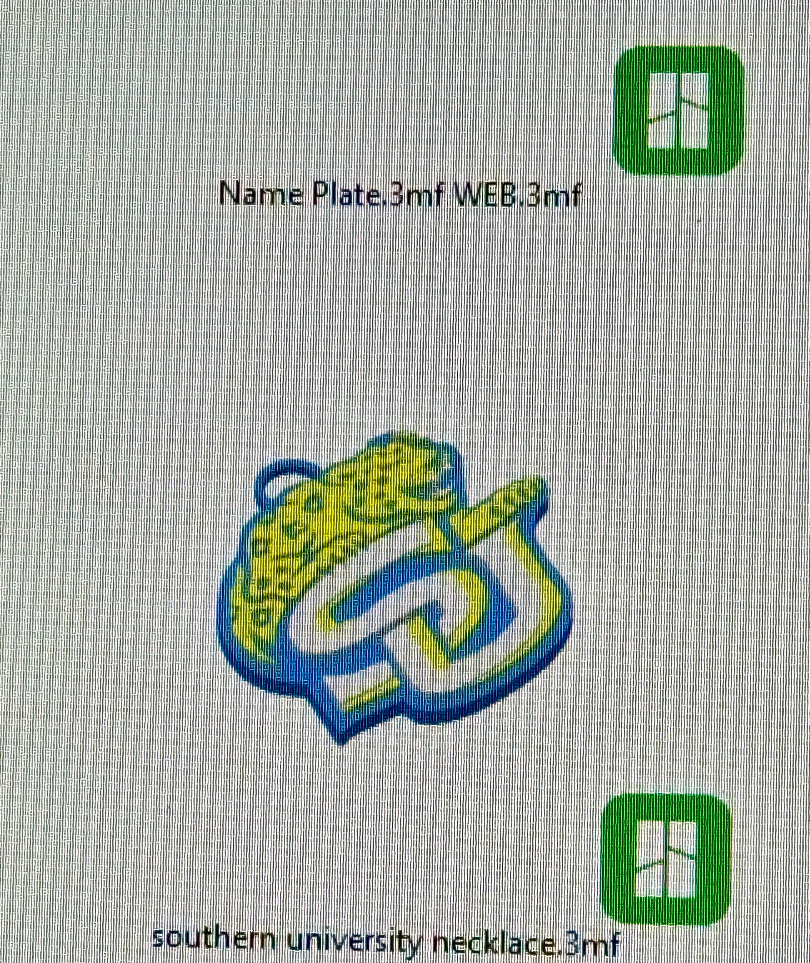 SU Jaguars Necklace Pendant 3D print file