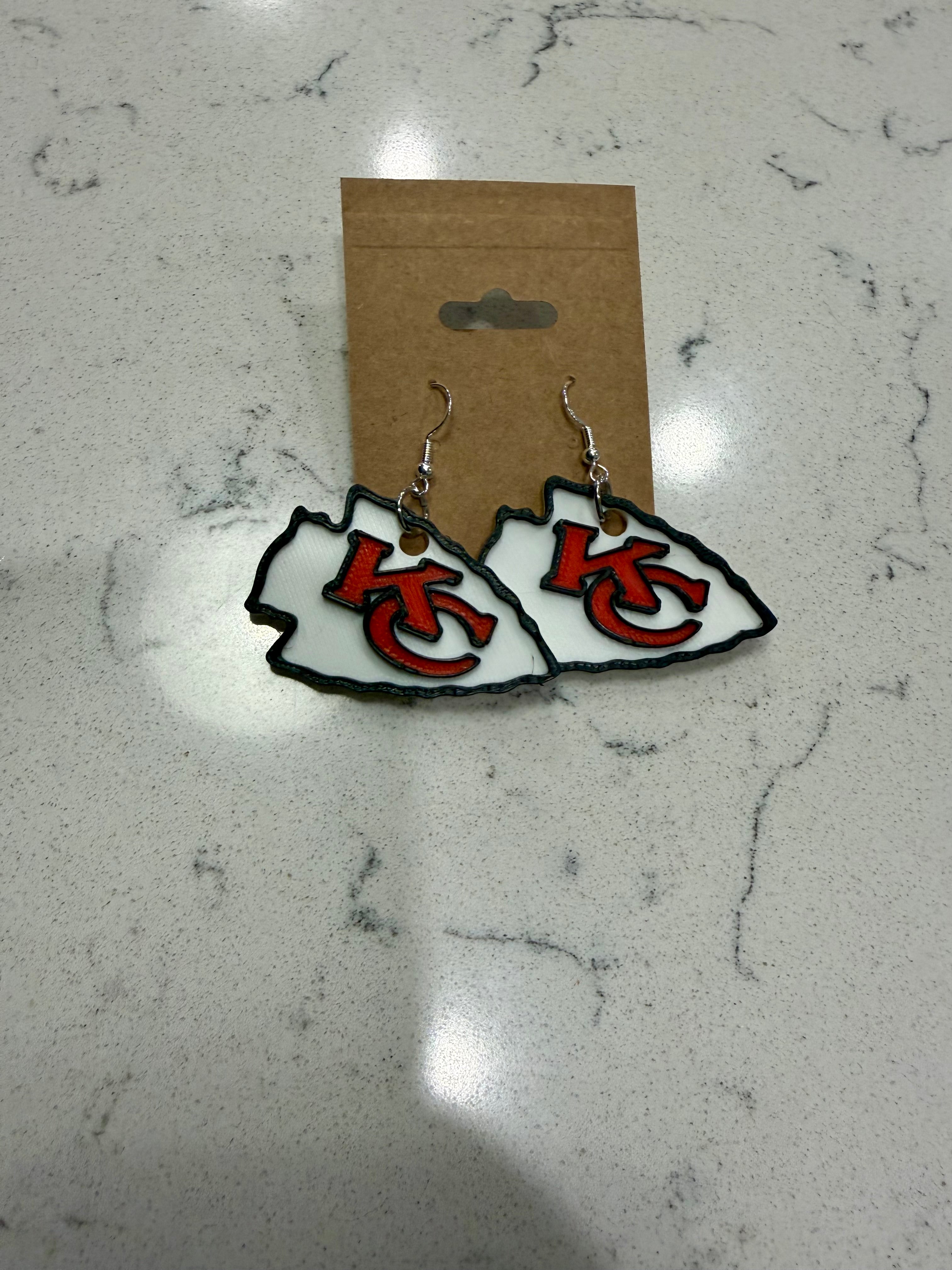 Kansas City 3D Earring File – STL/3MF Digital Download