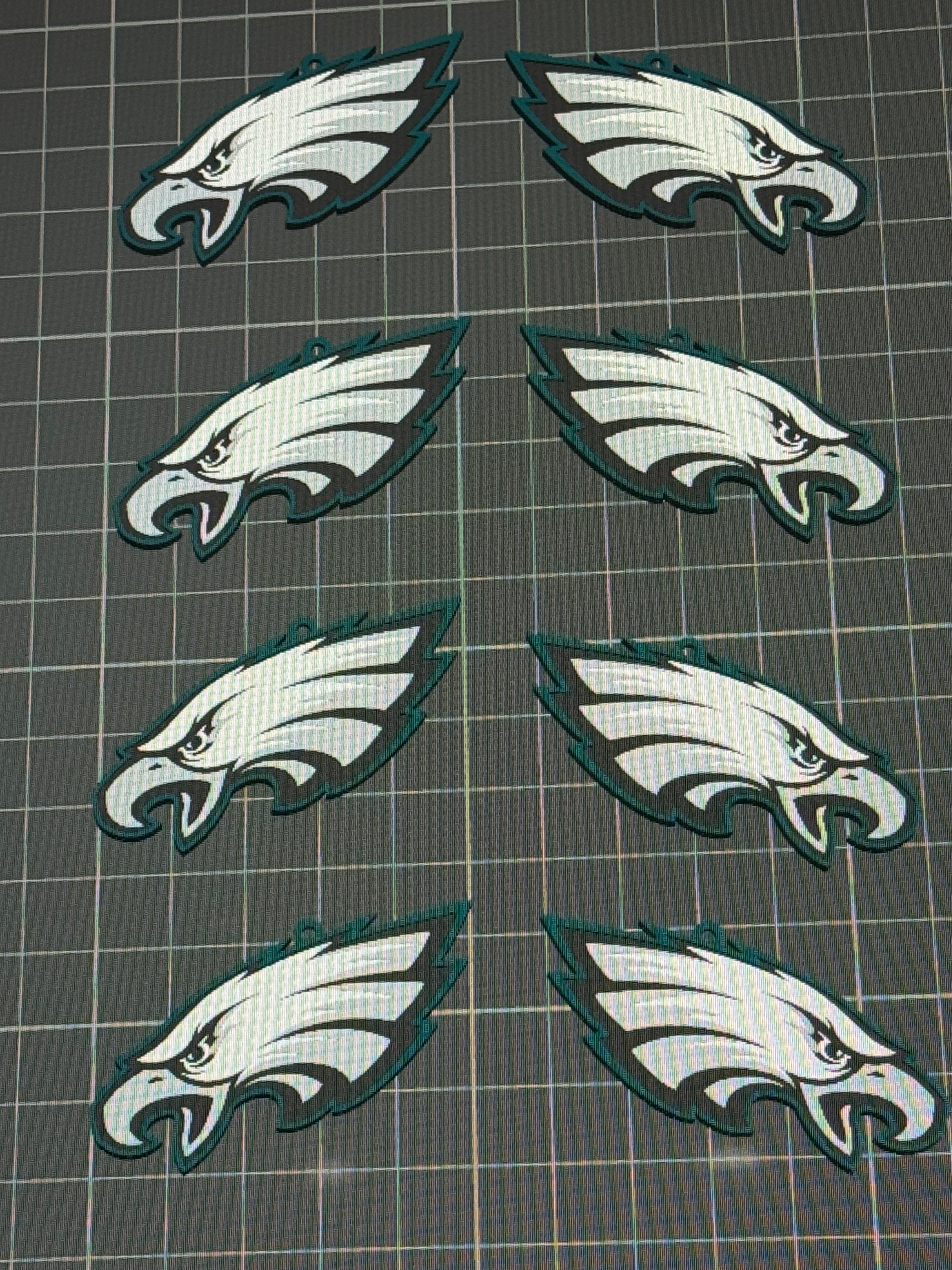 Eagles 3D Printable Earrings Logo File (3MF/STL)