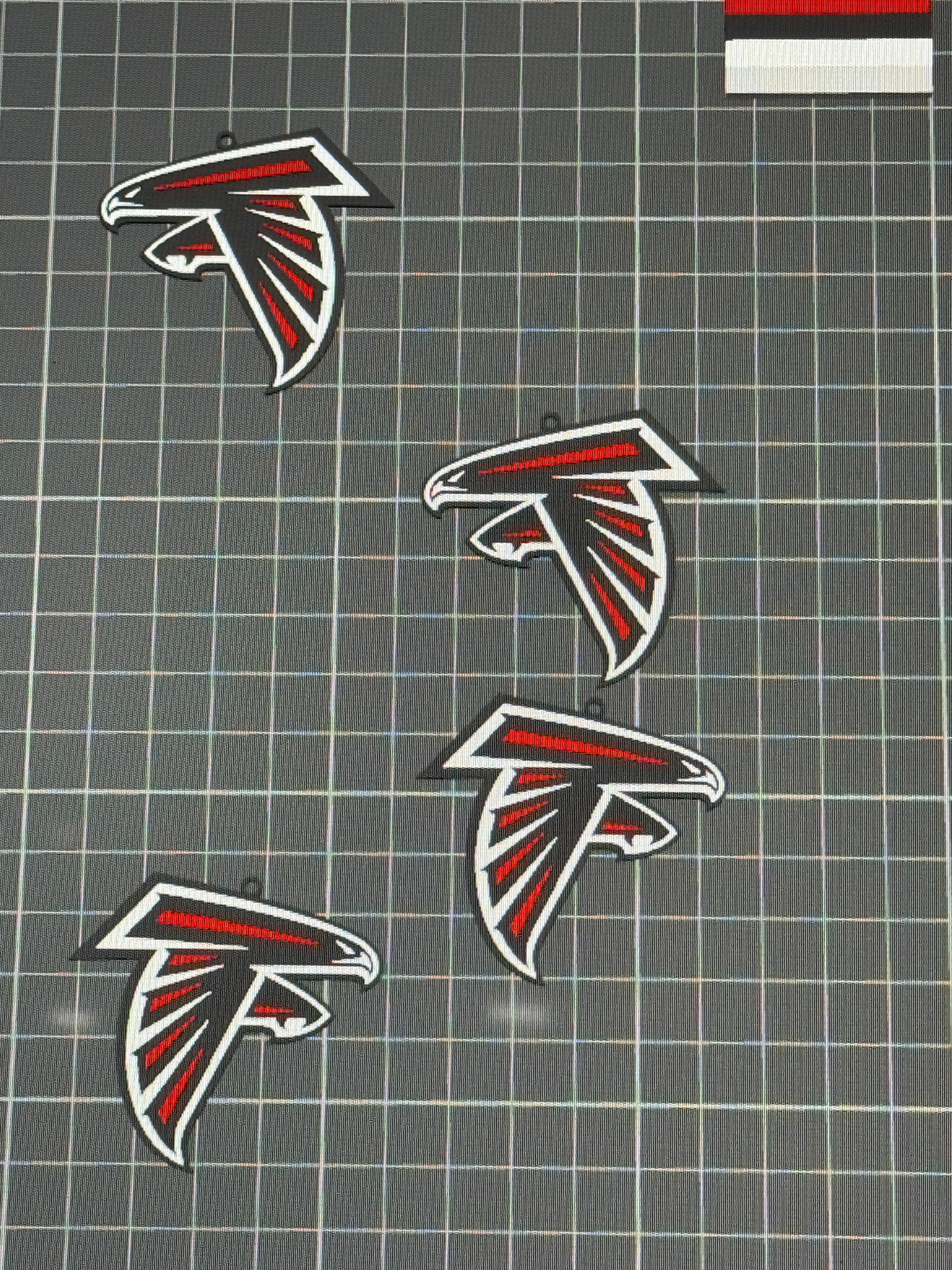 Falcons 3D Printable Earring Logo File (3MF/STL)