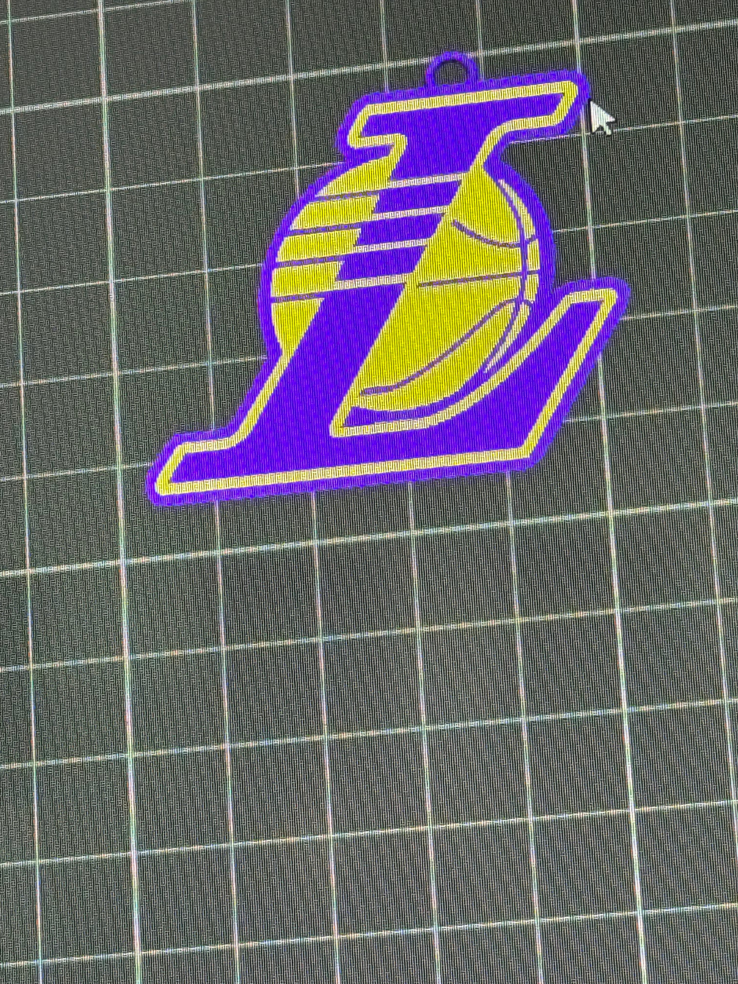 Lakers Earring 3D Printable Logo File (3MF/STL)