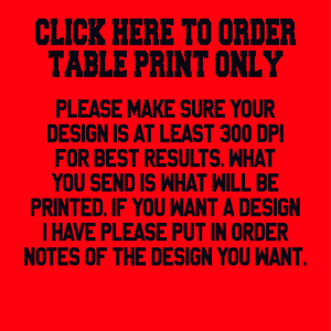 Custom tray table image (your design) decal only