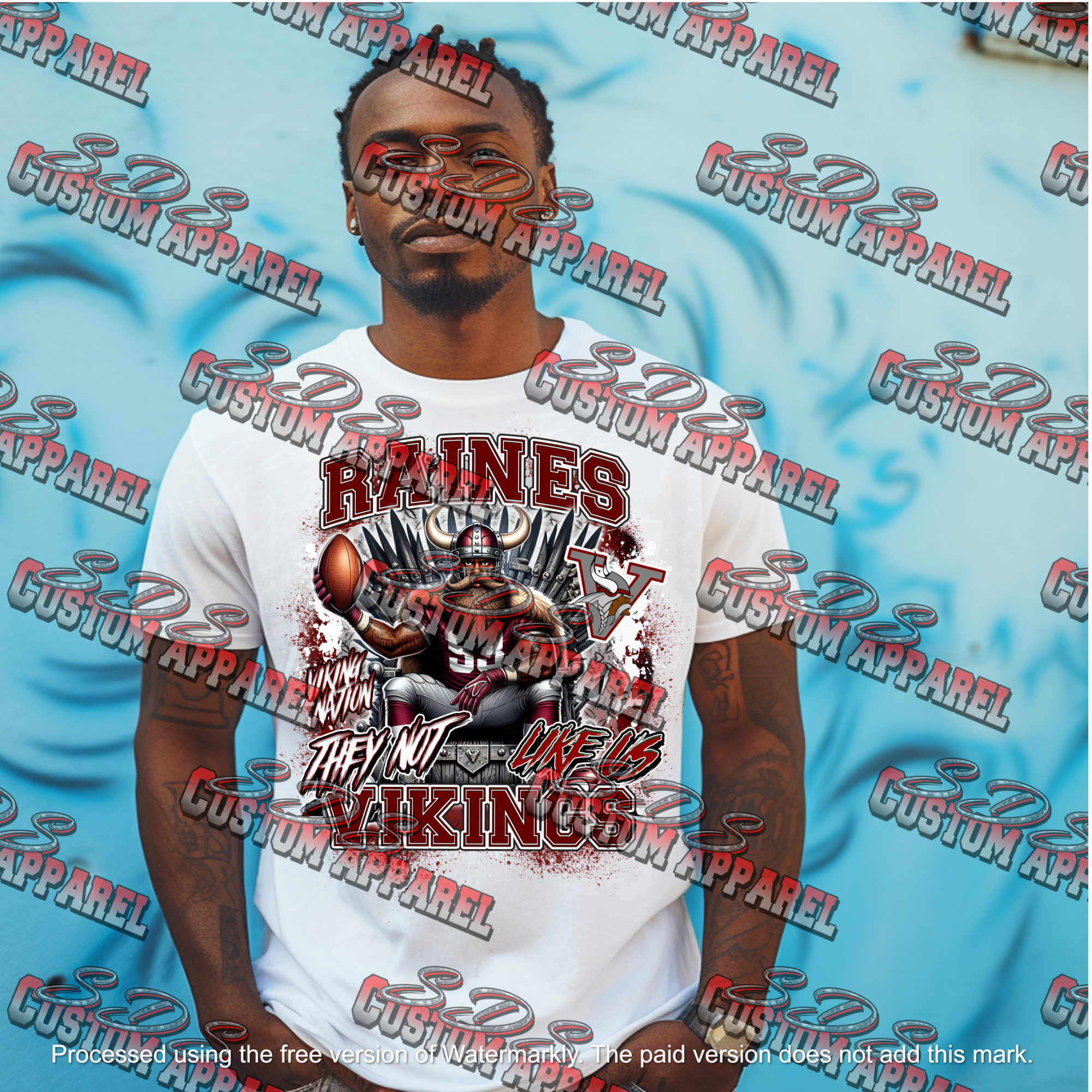 Raines Vikings (they not like us) t-shirts