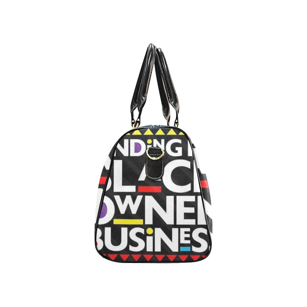 Minding My Black Owned Business New Waterproof Travel Bag/Small (Model 1639)