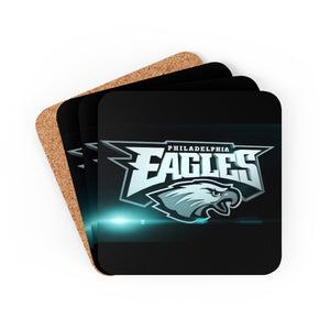 Corkwood Coaster Set, eagles coasters, eagles, drinkware, christmas, birthday,