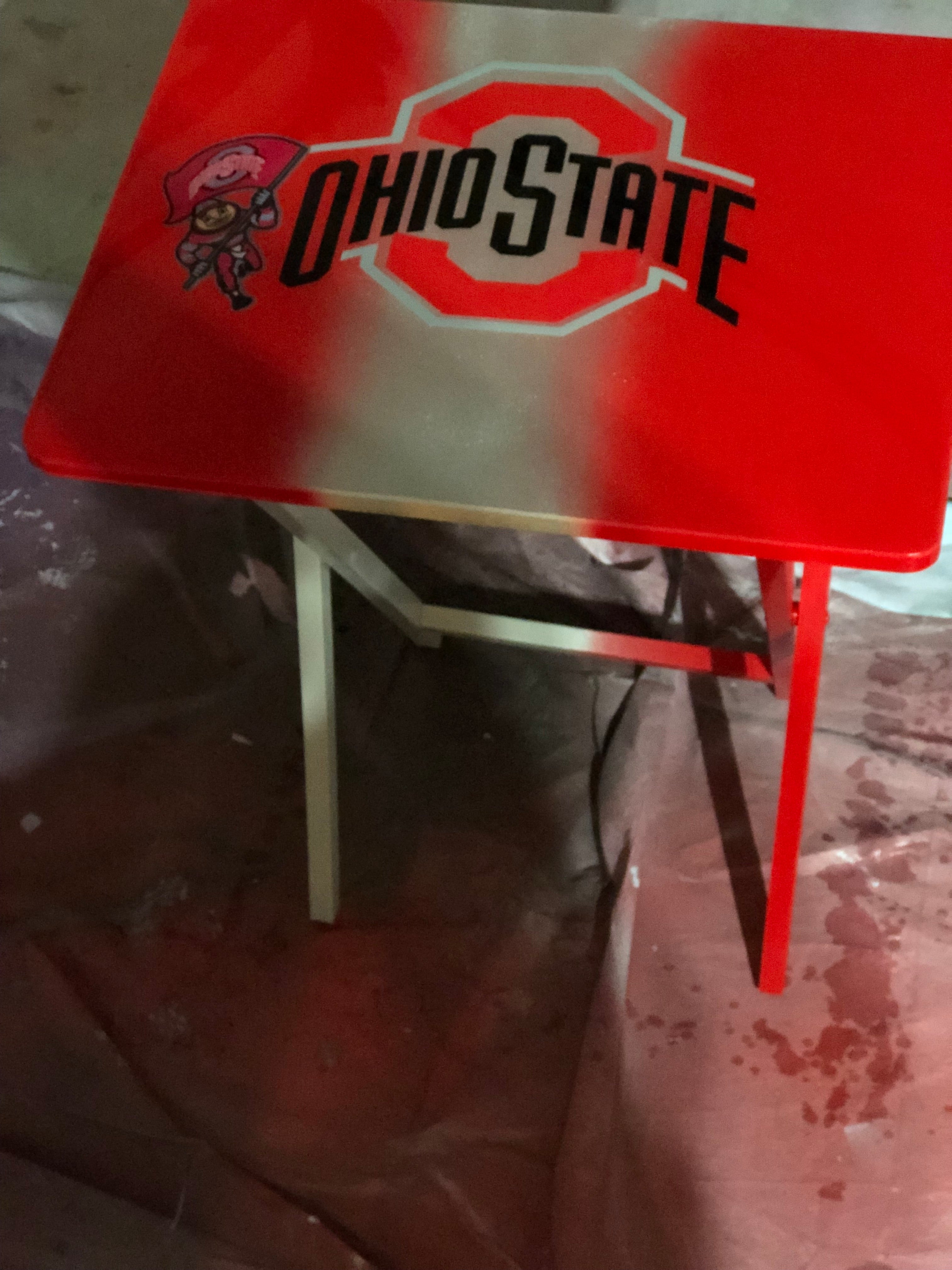 OH State folding tv tray table