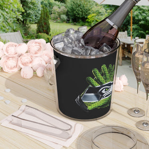 Ice Bucket with Tongs, seahawks, bar, bar accessories,