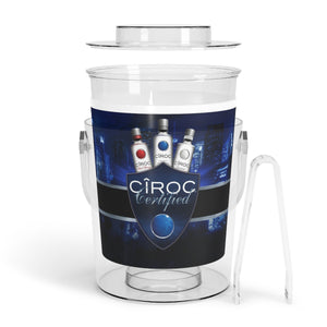 Ice Bucket with Tongs, vodka, gift idea, barware, bar, drinks, ciroc,