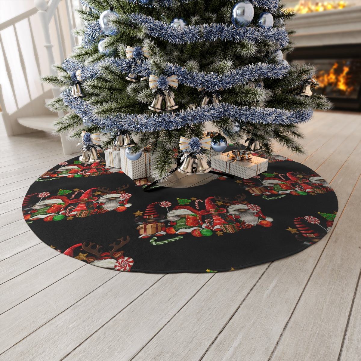 Round Tree Skirt, gnomies, brown gnomies,